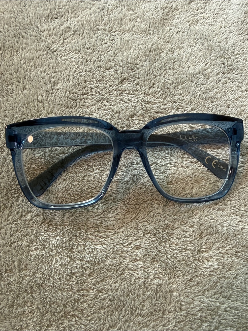 Nicole Miller Women's Clear, Blue & Black Fashion Reading Glasses Set +1.50 - Picture 3 of 5